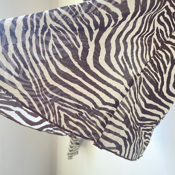 Early 00’s Zebra sheer blouse Small - Picture 5 of 7